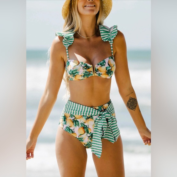 SPORTS SWIMWEAR NWT Lemon Bikini size L - Picture 3 of 5